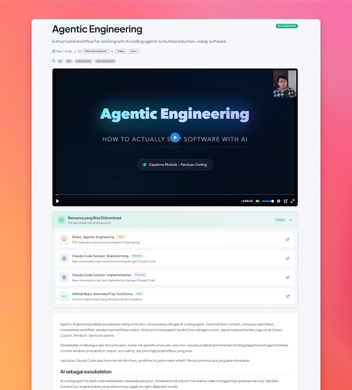 Agentic Engineering Resource Preview